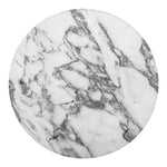 White Gray Marble Print Round Blanket