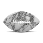 White Gray Marble Print Rugby Ball