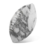 White Gray Marble Print Rugby Ball