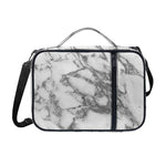 White Gray Marble Print Shoulder Strap Bible Bag