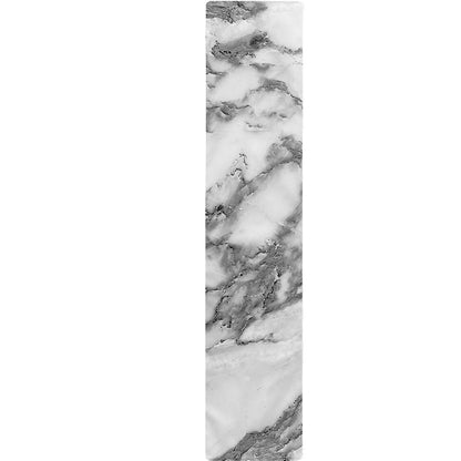 White Gray Marble Print Table Runner