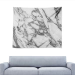 White Gray Marble Print Tapestry