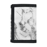 White Gray Marble Print Trifold Wallet