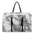 White Gray Marble Print Utility Tote Bag