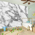 White Gray Marble Print Wall Sticker