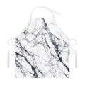 White Gray Scratch Marble Print Adjustable Apron