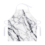 White Gray Scratch Marble Print Adjustable Apron