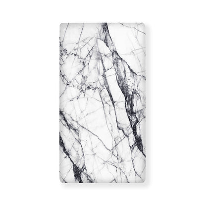White Gray Scratch Marble Print Baby Crib Sheet