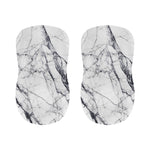 White Gray Scratch Marble Print Bar Stool Covers