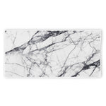 White Gray Scratch Marble Print Beach Towel