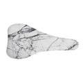 White Gray Scratch Marble Print Bicycle Seat Cover