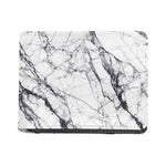 White Gray Scratch Marble Print Bifold Wallet