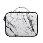 White Gray Scratch Marble Print Briefcase Bible Bag