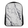 White Gray Scratch Marble Print Casual Backpack