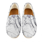 White Gray Scratch Marble Print Casual Shoes