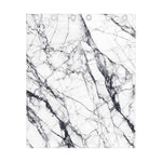 White Gray Scratch Marble Print Curtain