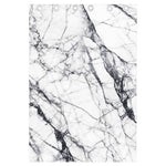 White Gray Scratch Marble Print Curtain