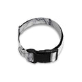 White Gray Scratch Marble Print Dog Collar