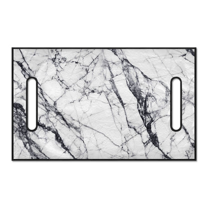 White Gray Scratch Marble Print Golf Cart Seat Cover