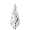 White Gray Scratch Marble Print Hand Towel