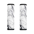 White Gray Scratch Marble Print Handle Covers
