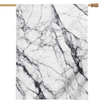 White Gray Scratch Marble Print House Flag