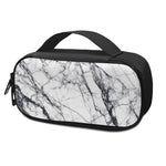 White Gray Scratch Marble Print Insulin Cooler Travel Case