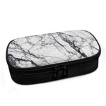 White Gray Scratch Marble Print Insulin Cooler Travel Case