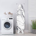 White Gray Scratch Marble Print Ironing Board Cover