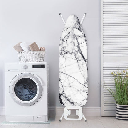 White Gray Scratch Marble Print Ironing Board Cover
