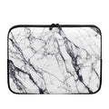 White Gray Scratch Marble Print Laptop Sleeve