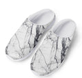 White Gray Scratch Marble Print Mesh Casual Shoes