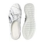 White Gray Scratch Marble Print Mesh Casual Shoes