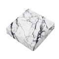 White Gray Scratch Marble Print Outdoor Seat Cushion Cover
