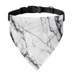 White Gray Scratch Marble Print Over The Collar Dog Bandana