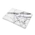 White Gray Scratch Marble Print Pet Cooling Mat Cover