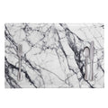 White Gray Scratch Marble Print Placemat