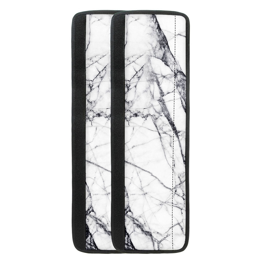 White Gray Scratch Marble Print Refrigerator Handle Covers
