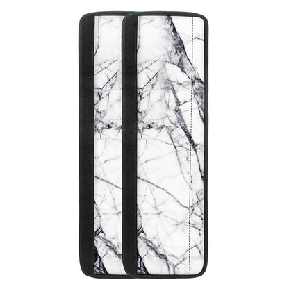 White Gray Scratch Marble Print Refrigerator Handle Covers
