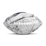 White Gray Scratch Marble Print Rugby Ball