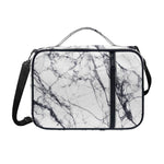 White Gray Scratch Marble Print Shoulder Strap Bible Bag