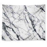 White Gray Scratch Marble Print Tapestry