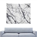 White Gray Scratch Marble Print Tapestry