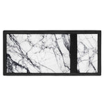 White Gray Scratch Marble Print Trifold Wallet