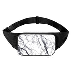 White Gray Scratch Marble Print Waist Bag