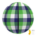 White Green And Blue Buffalo Plaid Print Basketball
