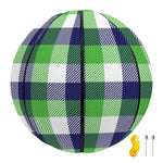White Green And Blue Buffalo Plaid Print Basketball