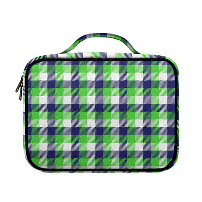 White Green And Blue Buffalo Plaid Print Briefcase Bible Bag