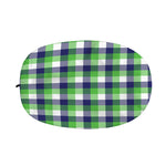 White Green And Blue Buffalo Plaid Print Car Side Mirror Covers
