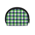 White Green And Blue Buffalo Plaid Print Coin Purse